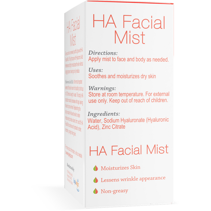 Hyalogic HA Facial Mist 2 fl oz box label