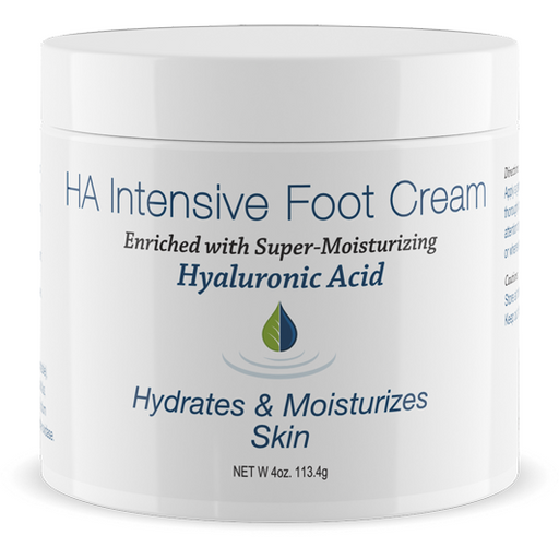 Hyalogic HA Intensive Foot Cream, 4 oz, front of jar