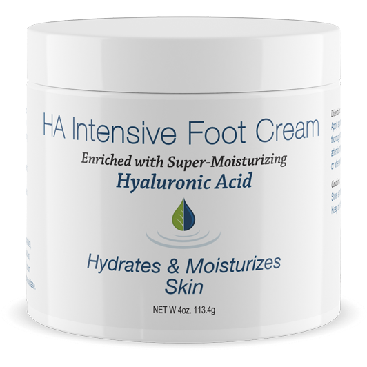 Hyalogic HA Intensive Foot Cream, 4 oz, front of jar