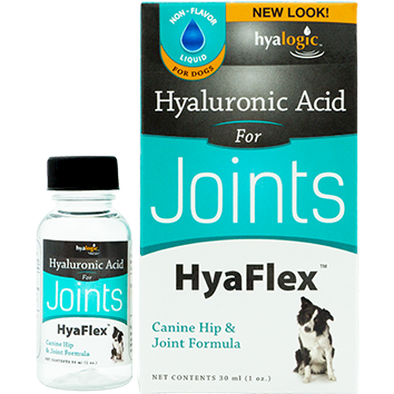 Hyalogic HyaFlex Liquid for Dogs, 1 fl oz, front of box and bottle