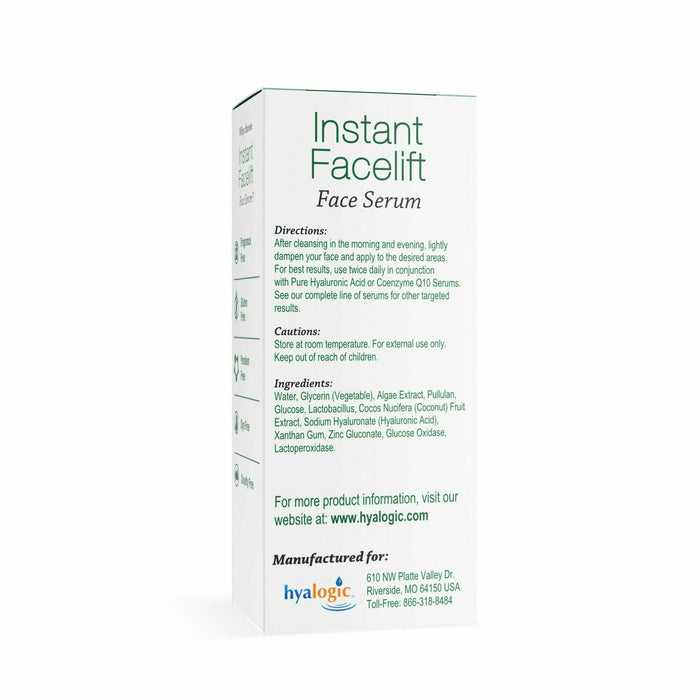 Hyalogic Instant Facelift Serum 1 fl oz box label