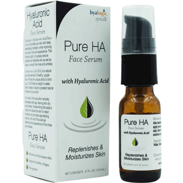 Hyalogic Pure Hyaluronic Acid Face Serum, 0.47 fl oz, front of box and bottle