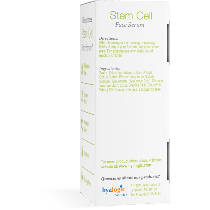 Hyalogic Stem Cell Face Serum 0.47 fl oz box label