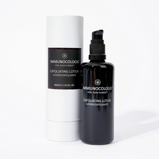 Immunocologie Exfoliating Lotion, 3.4 fl oz, front of pump bottle and box