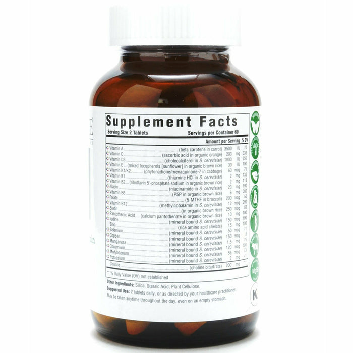Men's 40+ Multivitamin Iron Free 120 tablets by Innate Response, product label, view 2