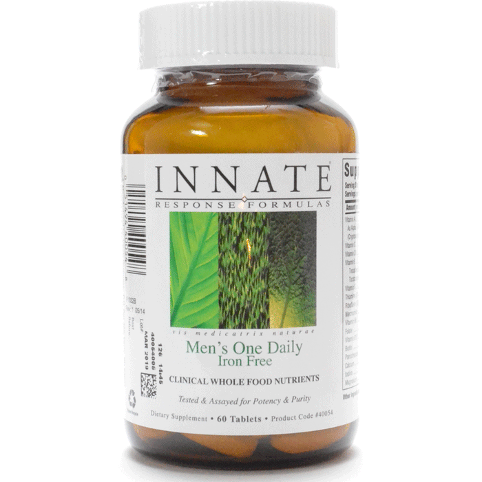 Innate Response Men's One Daily Iron Free, 60 tablets, front of bottle