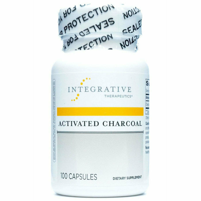Integrative Therapeutics Activated Charcoal 560 mg, 100 capsules, front of bottle