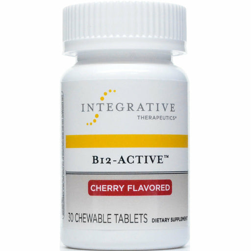 Integrative Therapeutics B12-Active Cherry 1000 mcg, 30 chewable tablets, front of bottle