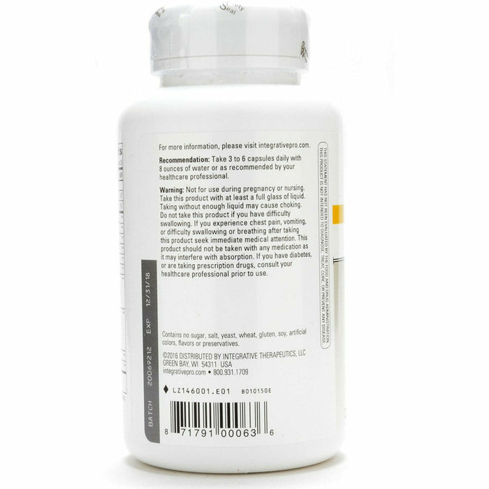 Integrative Therapeutics Blue Heron 120 capsules suggested use label