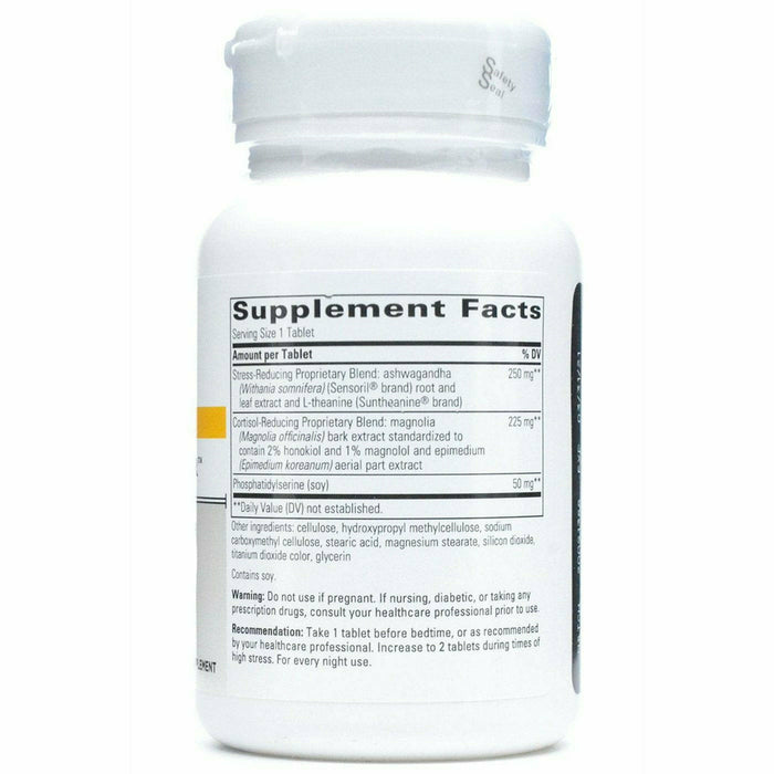 Integrative Therapeutics Cortisol Manager 30 tablets supplement facts label
