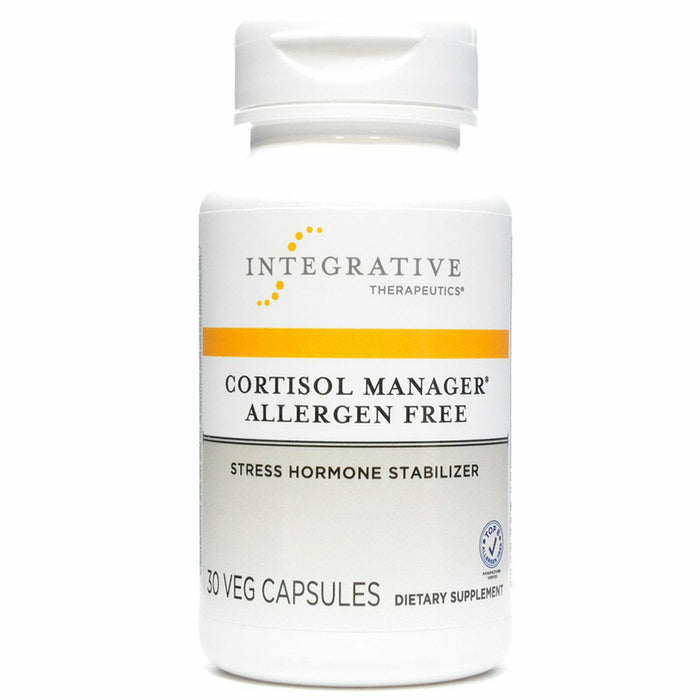 Integrative Therapeutics Cortisol Manager Allergen Free, 30 vegetarian capsules, front of bottle