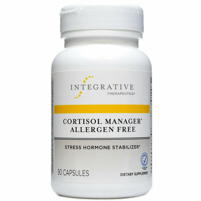 Integrative Therapeutics Cortisol Manager Allergen Free, 90 vegetarian capsules, front of bottle