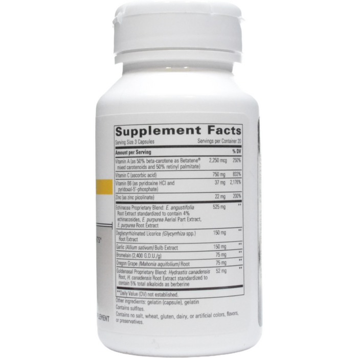 Integrative Therapeutics EHB 60 capsules supplement facts label
