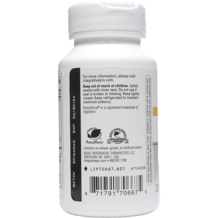 Integrative Therapeutics Enterogenic Intensive 100 30 capsules suggested use label
