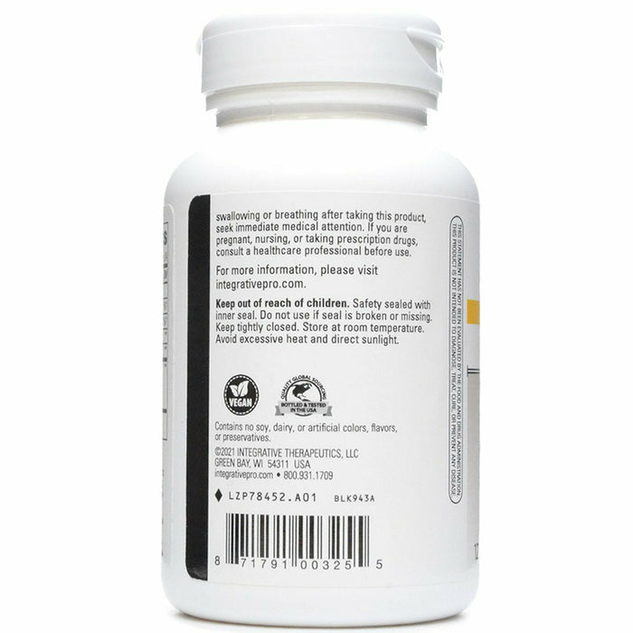 Integrative Therapeutics Fiber Formula 120 capsules suggested use label