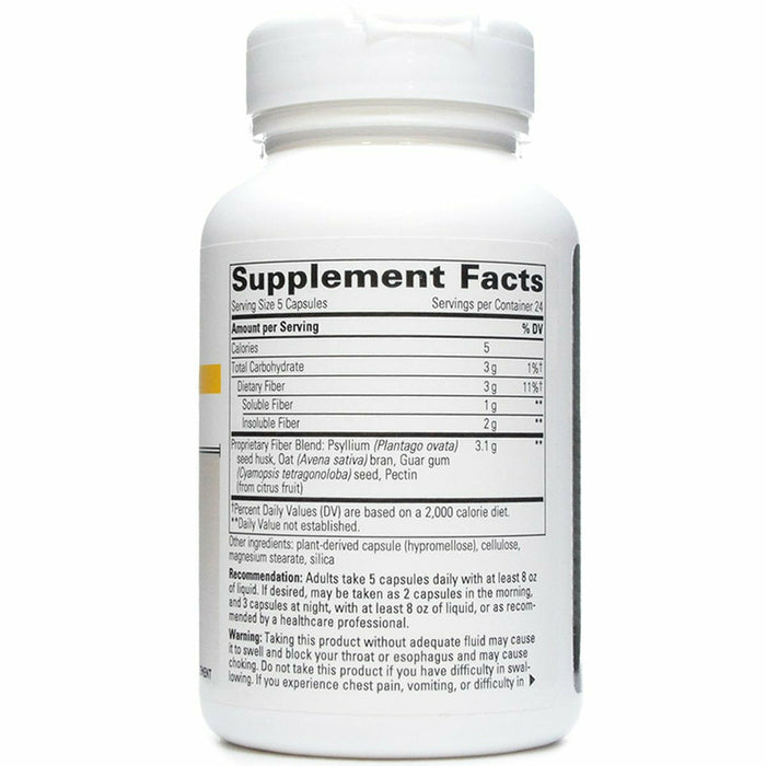 Integrative Therapeutics Fiber Formula 120 capsules supplement facts label