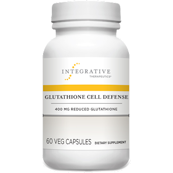 Integrative Therapeutics Glutathione Cell Defense 400 mg, 60 vegetarian capsules, front of bottle
