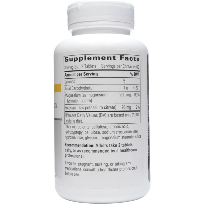 Integrative Therapeutics Krebs Magnesium-Potassium Complex 120 tablets supplement facts label