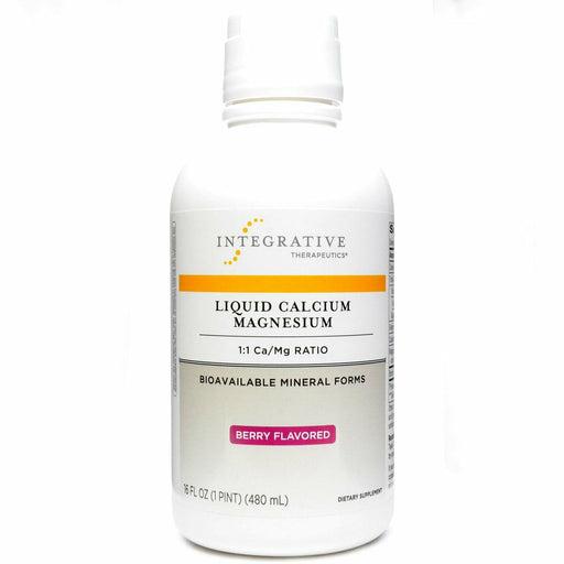 Integrative Therapeutics Liquid Calcium Magnesium 1:1 Berry, 16 oz, front of bottle