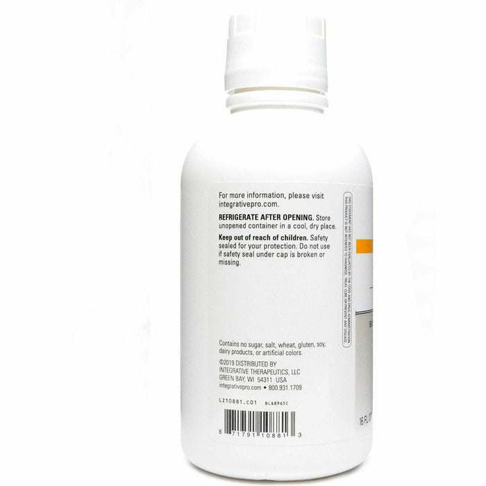 Integrative Therapeutics Liquid Calcium Magnesium 1:1 Berry 16 oz suggested use label