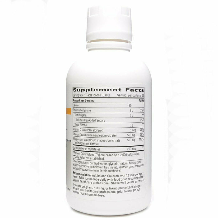 Integrative Therapeutics Liquid Calcium Magnesium 1:1 Berry 16 oz supplement facts label