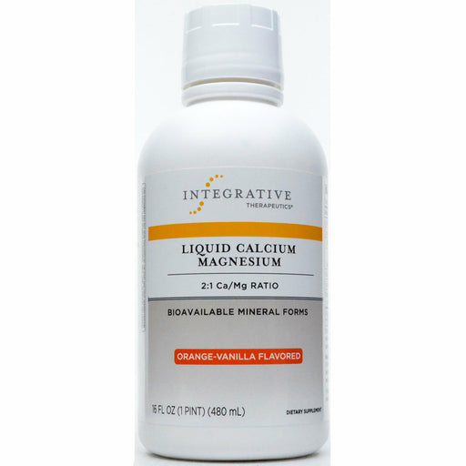 Integrative Therapeutics Liquid Calcium Magnesium Orange Vanilla, 16 oz, front of bottle