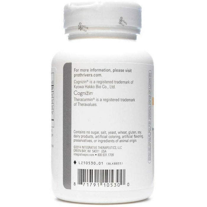 Integrative Therapeutics ProThrivers Wellness Brain 120 vegetarian capsules suggested use label