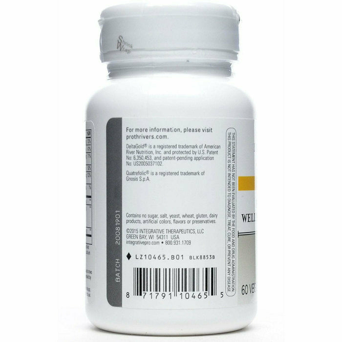 Integrative Therapeutics ProThrivers Wellness Multi 60 vegetarian capsules suggested use label
