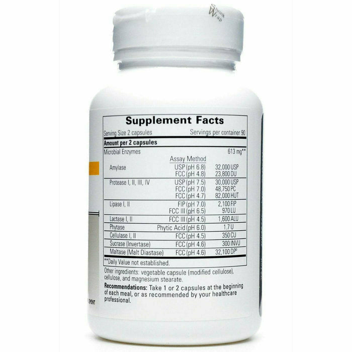 Integrative Therapeutics Similase 180 capsules supplement facts label