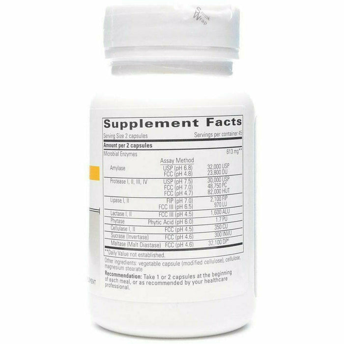 Integrative Therapeutics Similase 90 capsules supplement facts label