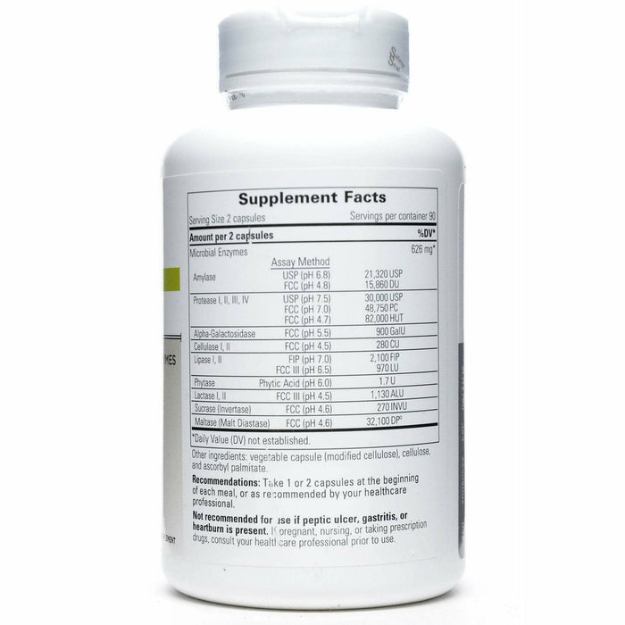 Integrative Therapeutics Similase BV 180 vegetarian capsules supplement facts label