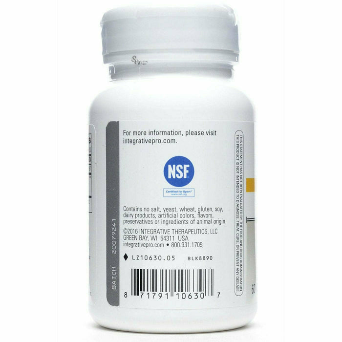 Integrative Therapeutics Theracurmin HP 600 mg 60 vegetarian capsules warnings label