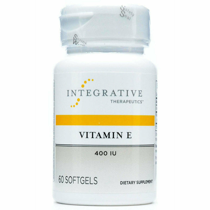 Integrative Therapeutics Vitamin E 400 IU, 60 softgels, front of bottle