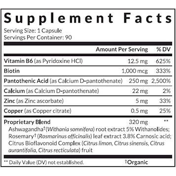 InterPlexus Adapt 90 capsules supplement facts label