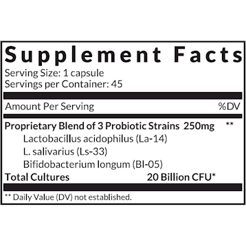 InterPlexus Fortéfy 45 capsules supplement facts label