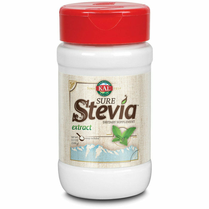 KAL Sure Stevia Extract, 3.5 oz, front of jar