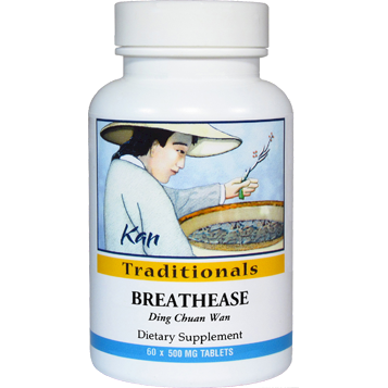 Kan Herbs BreathEase, 60 tablets, front of bottle