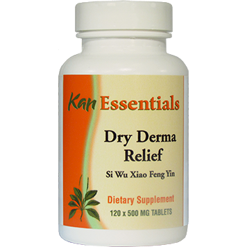 Kan Herbs Dry Derma Relief, 120 tablets, front of bottle
