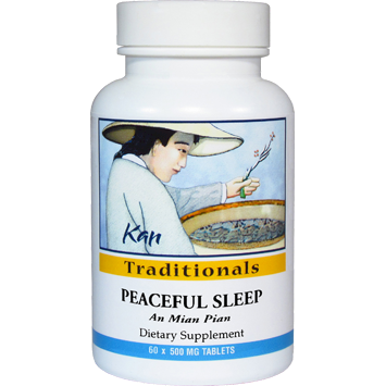 Kan Herbs Peaceful Sleep, 60 tablets, front of bottle