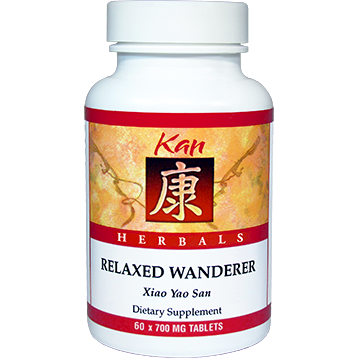 Kan Herbs Relaxed Wanderer, 60 tablets, front of bottle
