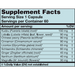 Karuna AllerEze 60 vegetarian capsules supplement facts label