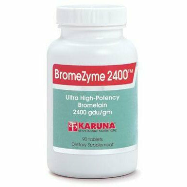 Karuna BromeZyme 2400, 90 tablets, front of bottle