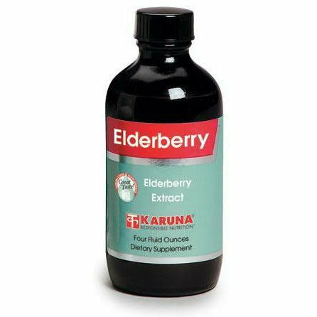Karuna Elderberry Extract, 4 oz, front of bottle
