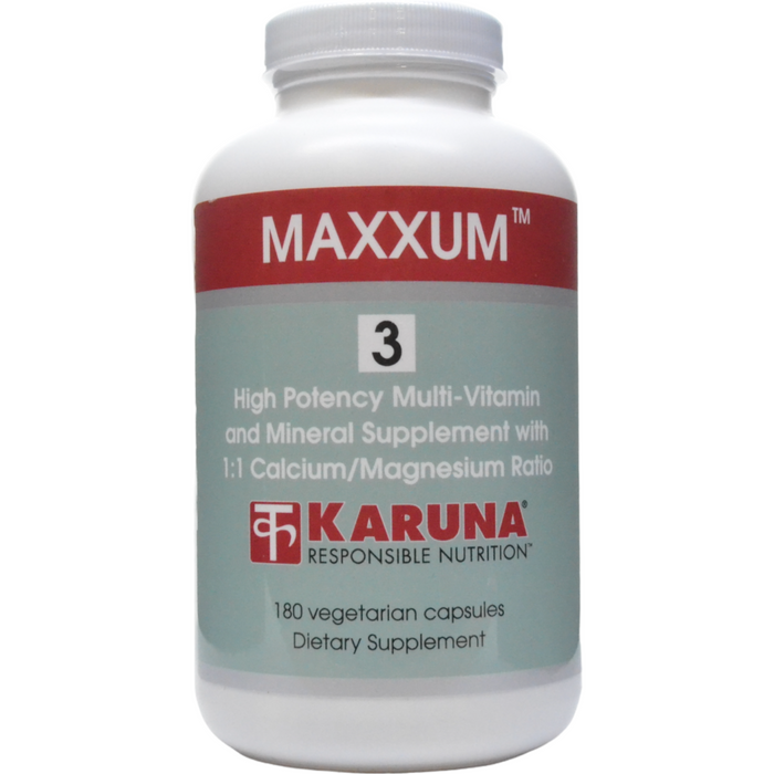 Karuna Maxxum 3, 180 capsules, front of bottle