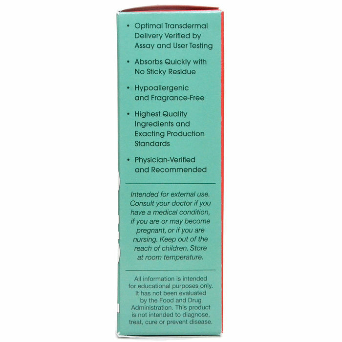 Karuna Progesterone Pure Cream 2 oz label information panel
