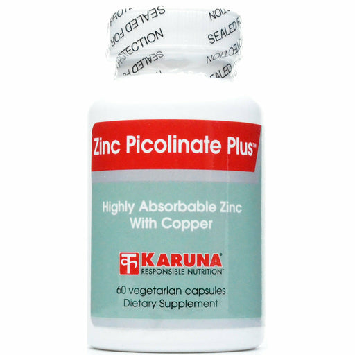 Karuna Zinc Picolinate Plus, 60 capsules, front of bottle
