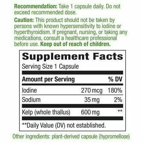 Kelp 600 mg 100 caps by Nature's Way
