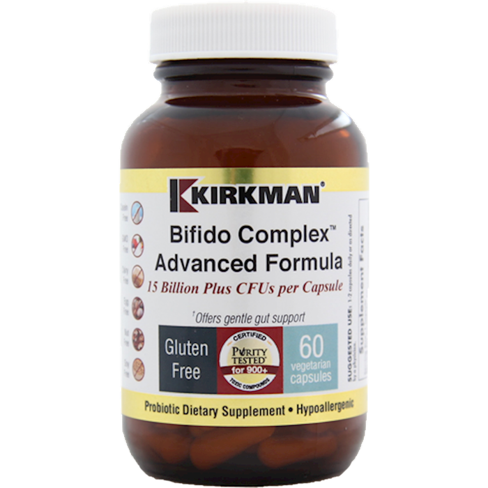 Kirkman Labs Bifido Complex Advanced Formula, 60 veg capsules, front of bottle