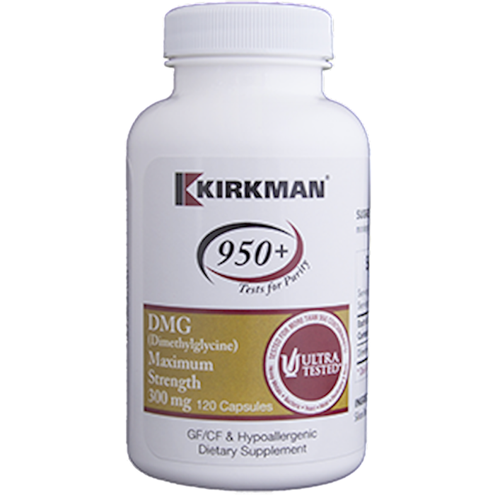 Kirkman Labs DMG Max Strength 300 mg, 120 capsules, front of bottle