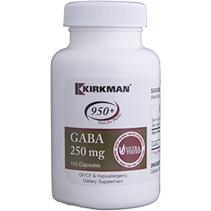Kirkman Labs GABA 250 mg, 150 capsules, front of bottle